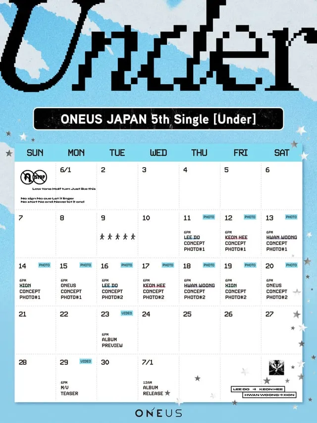 ONEUS Drops "Under" Japanese Single Scheduler, To Moons Praise Bwave & TV Buzz! cover