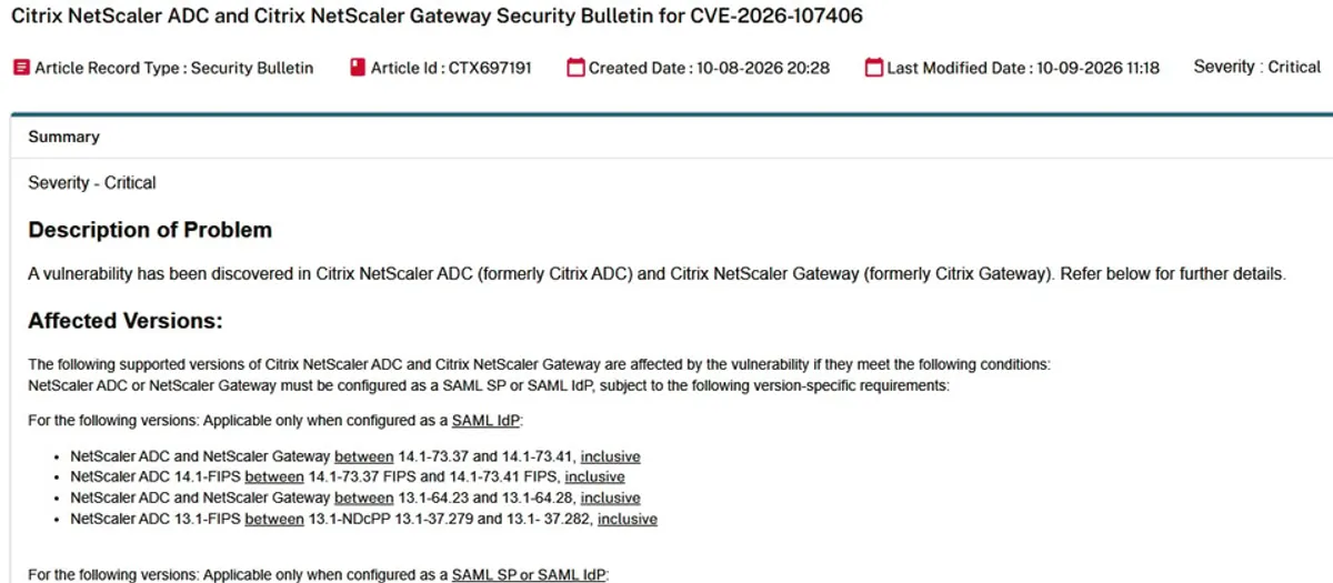Citrix修補NetScaler重大漏洞 cover