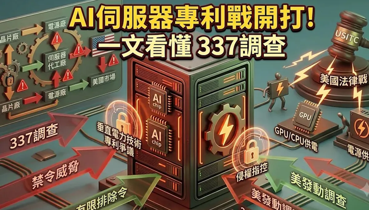 AI伺服器專利戰升溫 美國啟動337調查點名台廠 cover