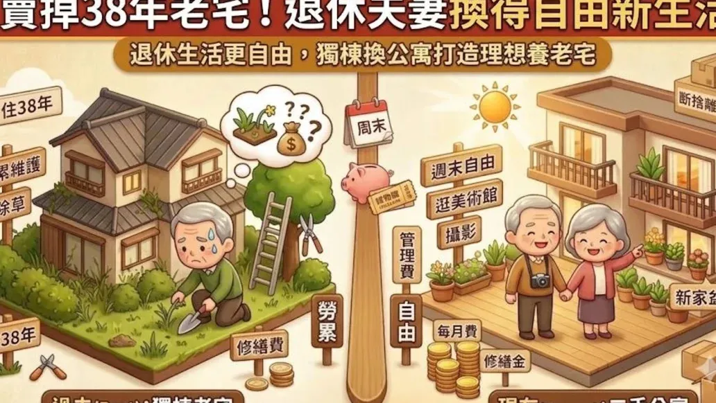 73 歲夫妻賣掉 38 年老宅，換公寓展開新生活 cover