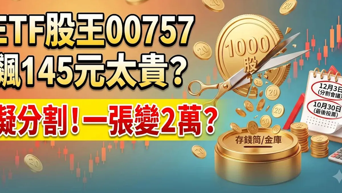 00757淨值飆破145元 擬1拆7降門檻吸小資 cover