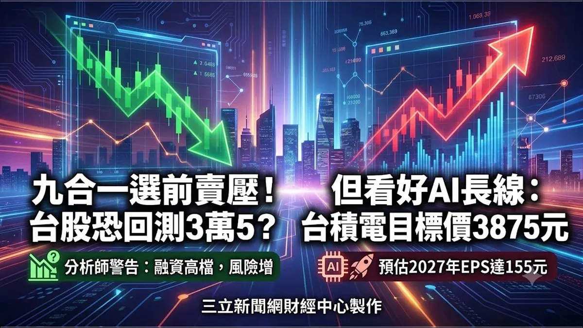 選前賣壓隱憂浮現 台股恐回測三萬五千點 cover
