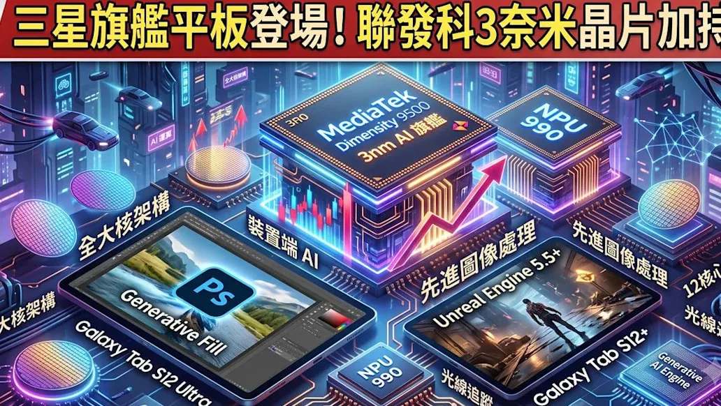 三星旗艦平板搭載聯發科天璣9500亮相 cover