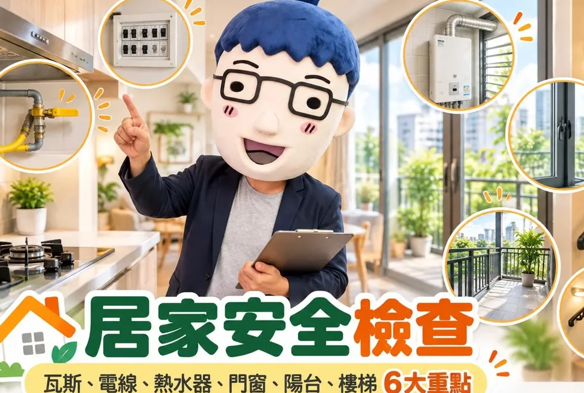 居家安全檢查不可少 瓦斯電線熱水器六大重點一次掌握 cover