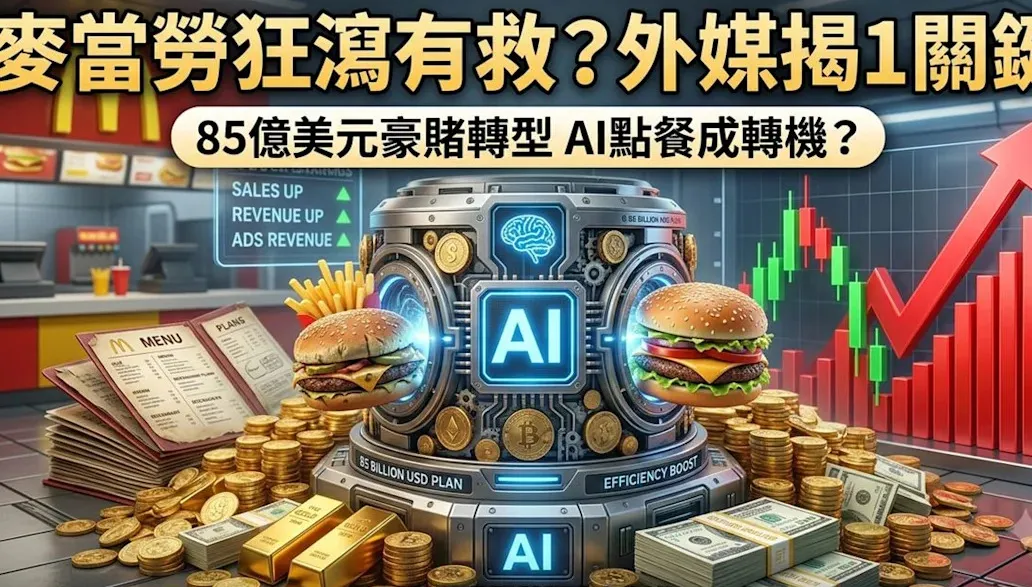 麥當勞股價跌至4年低點 AI轉型計畫成關鍵 cover