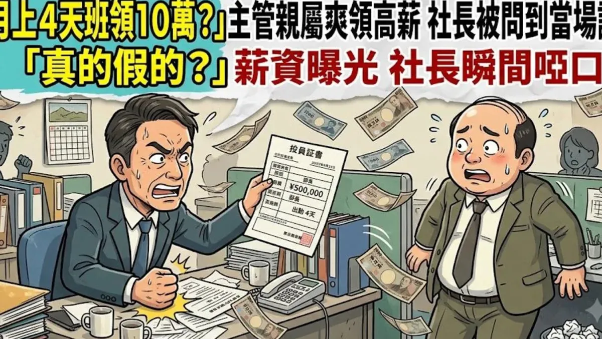 日本家族企業薪資醜聞 月上班4天領50萬日圓 cover