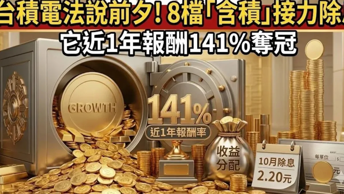 台積電法說前夕 八檔含積ETF接力除息 cover